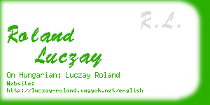 roland luczay business card